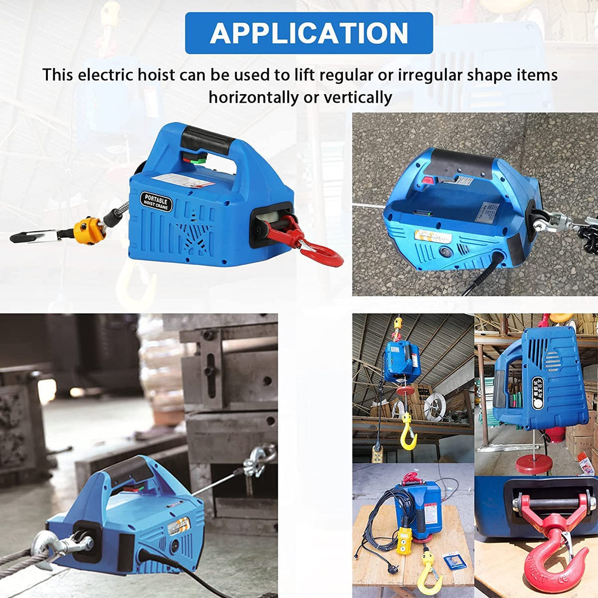 110Volt 1500W Portable Electric Hoist T55140