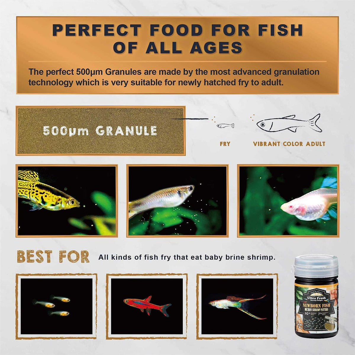50% Sword Prawns Shrimps Slow Sinking Baby Fish Food J7707