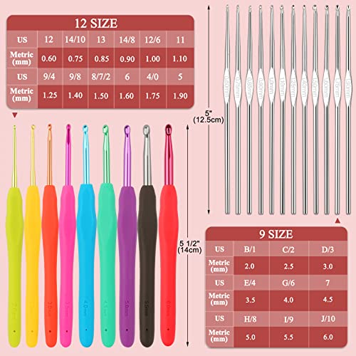 Crochet Kit with Yarn, Crochet Hooks, Bag, Book Z31211