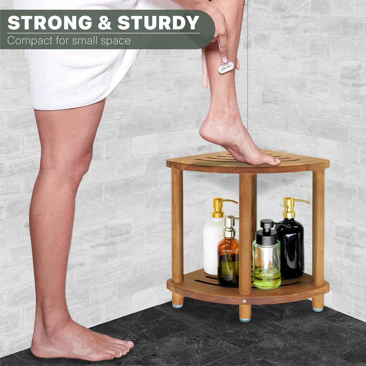 Corner Shower Stool 16 inch Shower Seat P894