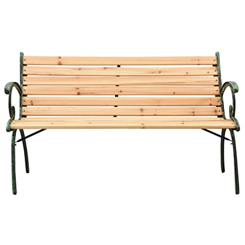 48.4" Cast Iron and Solid Firwood Patio Bench B664