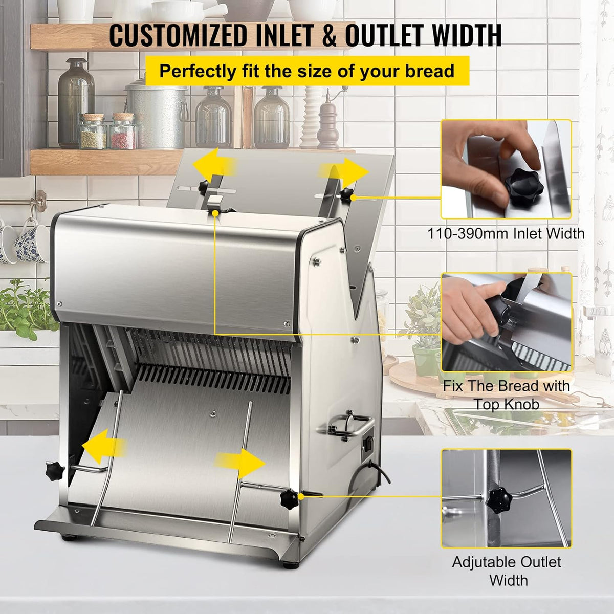 12mm Electric Bread Slicer 31PCS 110V Bread Cutter E451699