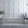 White Horizontal 2-Column Cast-Iron Style Radiator H969