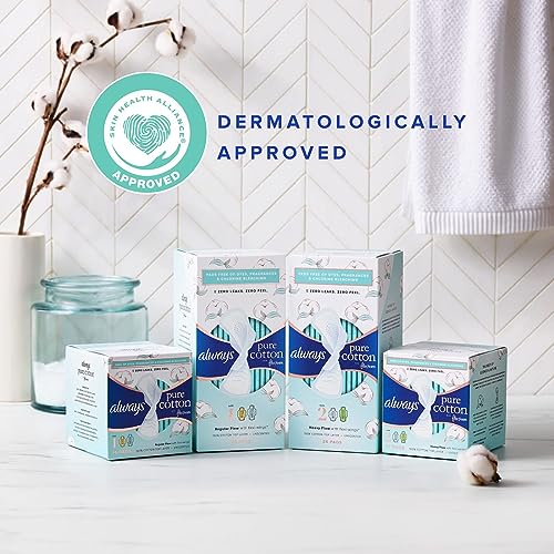 34 Count Unscented Cotton Feminine Pads with Wings R484