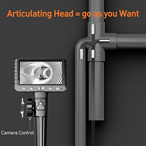 10FT Articulating Borescope Inspection Camera with Two-Way Steering U1737