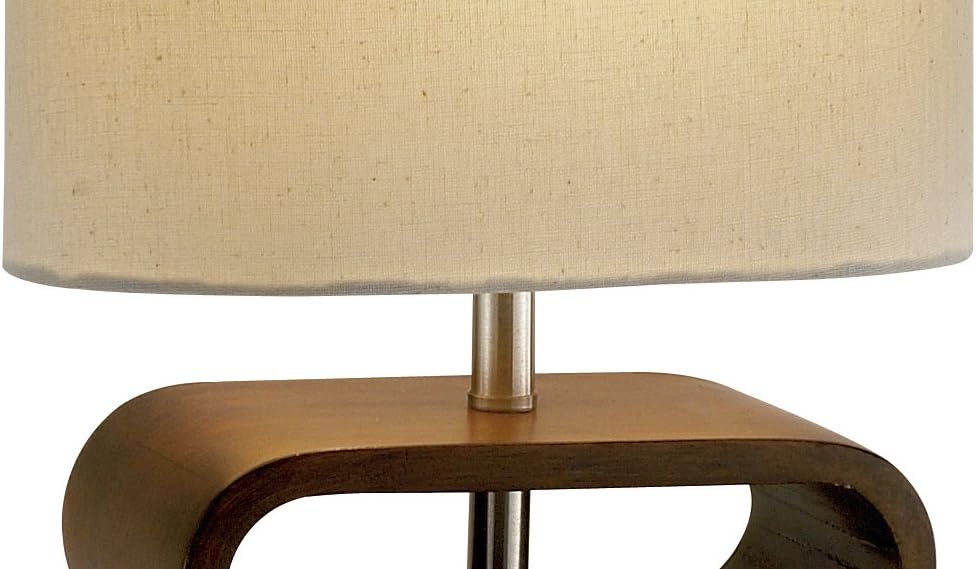 19.5 in Walnut Table Lamp F8057