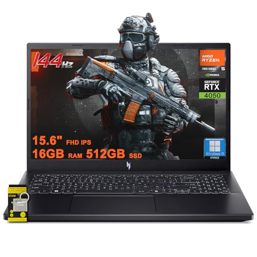 15.6" FHD IPS 144Hz Gaming Laptop AMD Ryzen 5 16GB RAM 512GB SSD GeForce RTX 4050 D835346