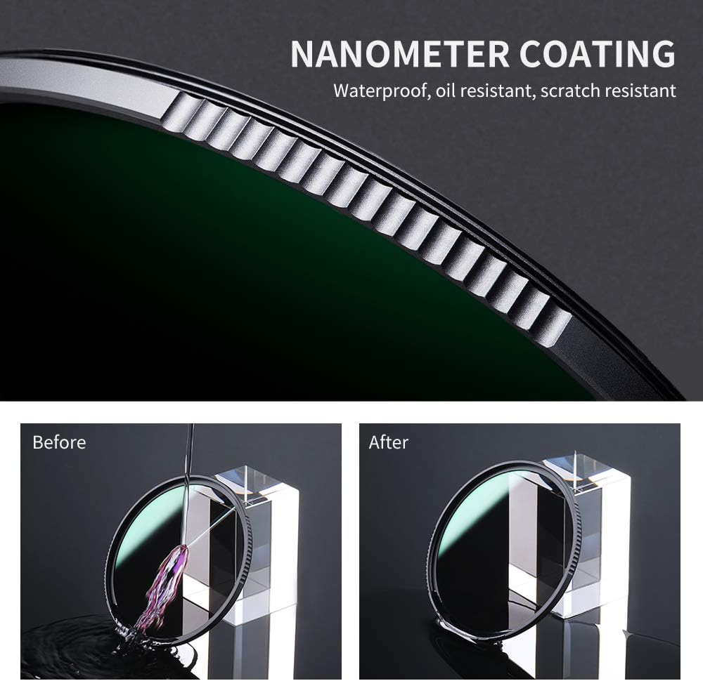 52mm Fixed ND Lens Filter Kit, ND4 ND8 ND64 ND1000 Filter Set with 4-Filter Pouch A28358