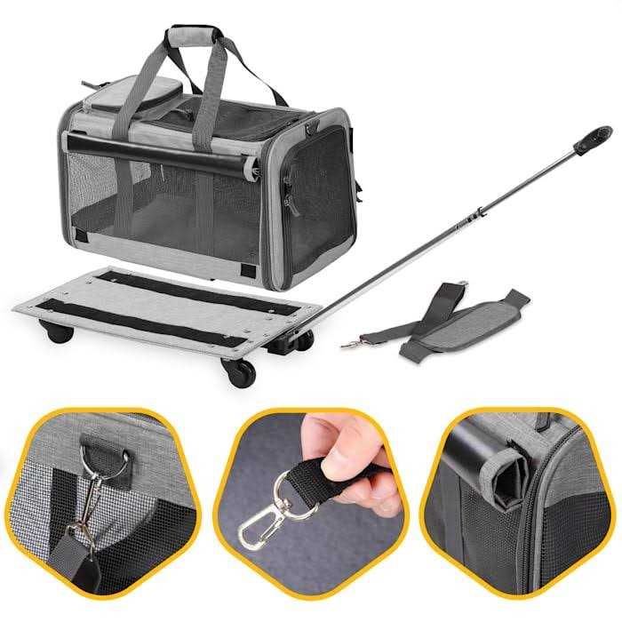 Pet Carrier with Detachable Wheels V82781