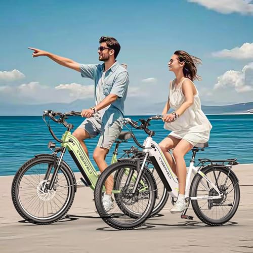 26" Electric Bike, 1000W Peak, Removable Battery, 7-Speed S9827