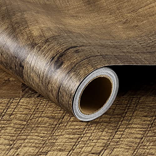 24x394 Wood Floor Contact Paper Peel and Stick Vinyl Flooring Roll Y9014