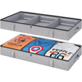 Grey 2 Pack Under Bed Storage Containers with Dividers D702