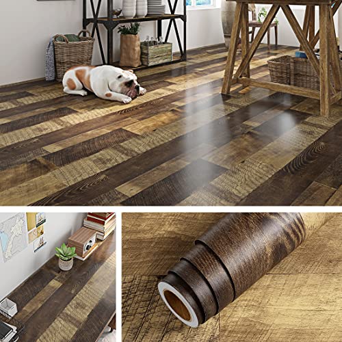 24x394 Wood Floor Contact Paper Peel and Stick Vinyl Flooring Roll Y9014