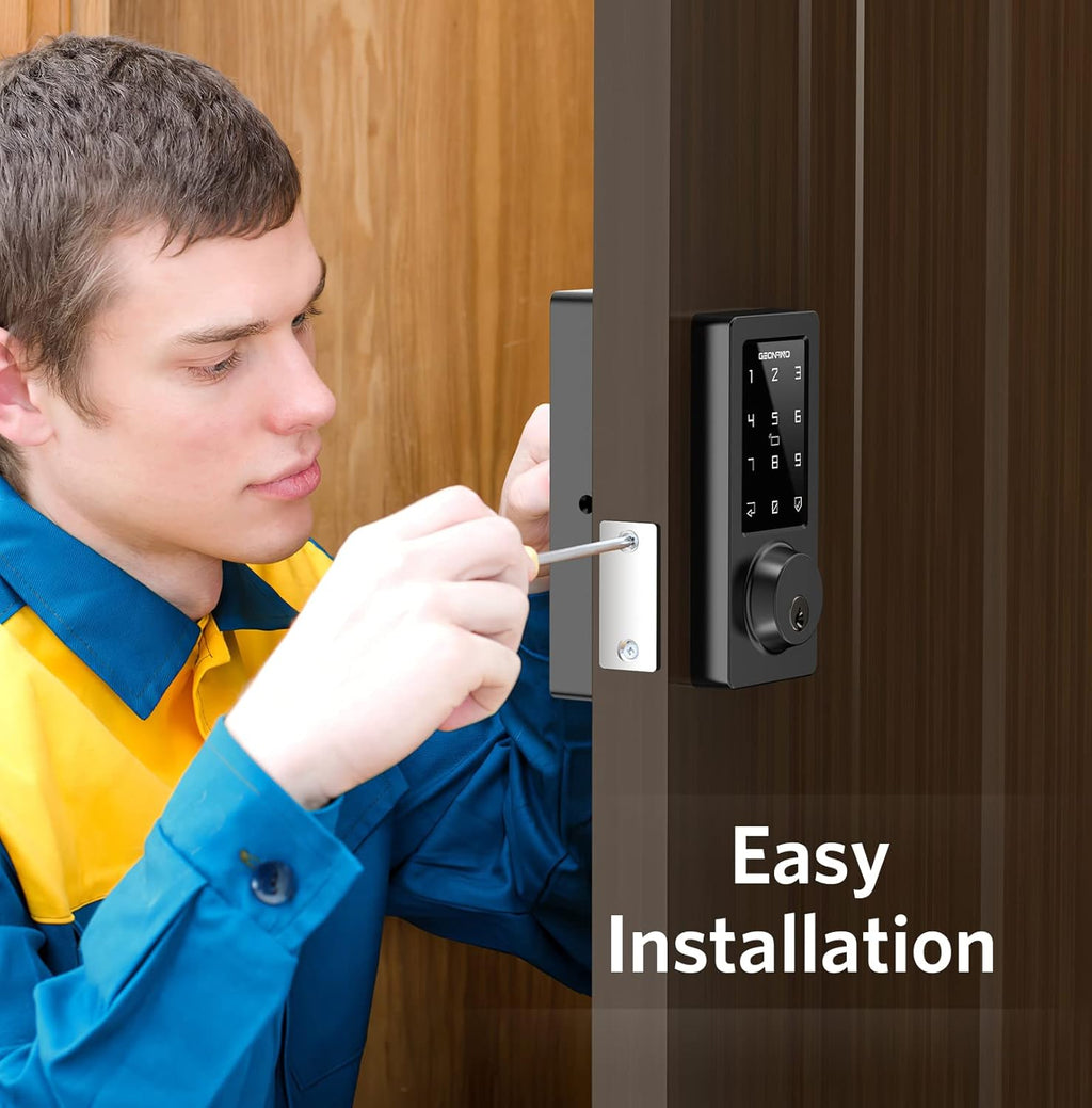 Keyless Entry Door Lock Smart Deadbolt with Bluetooth App Keypad C9158