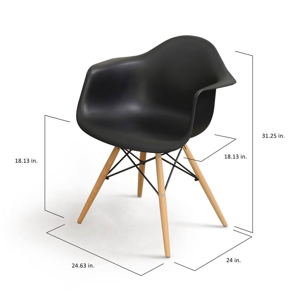 Modern Plastic Dining Chairs Set of 2 Dark Brown B713