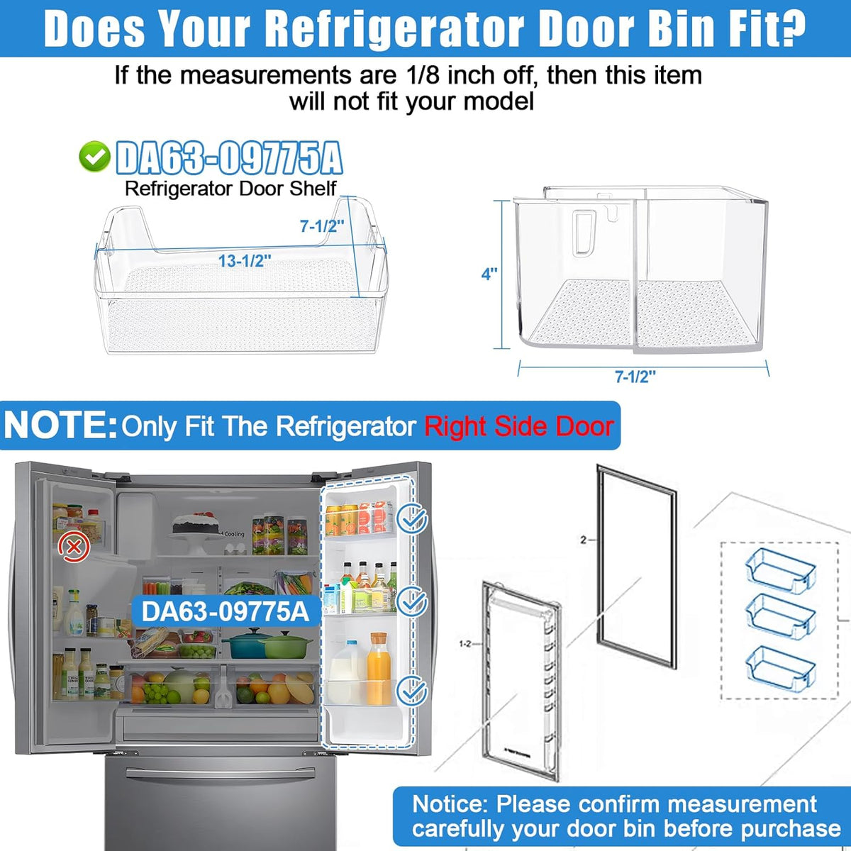 Refrigerator Door Shelf Bin T91500