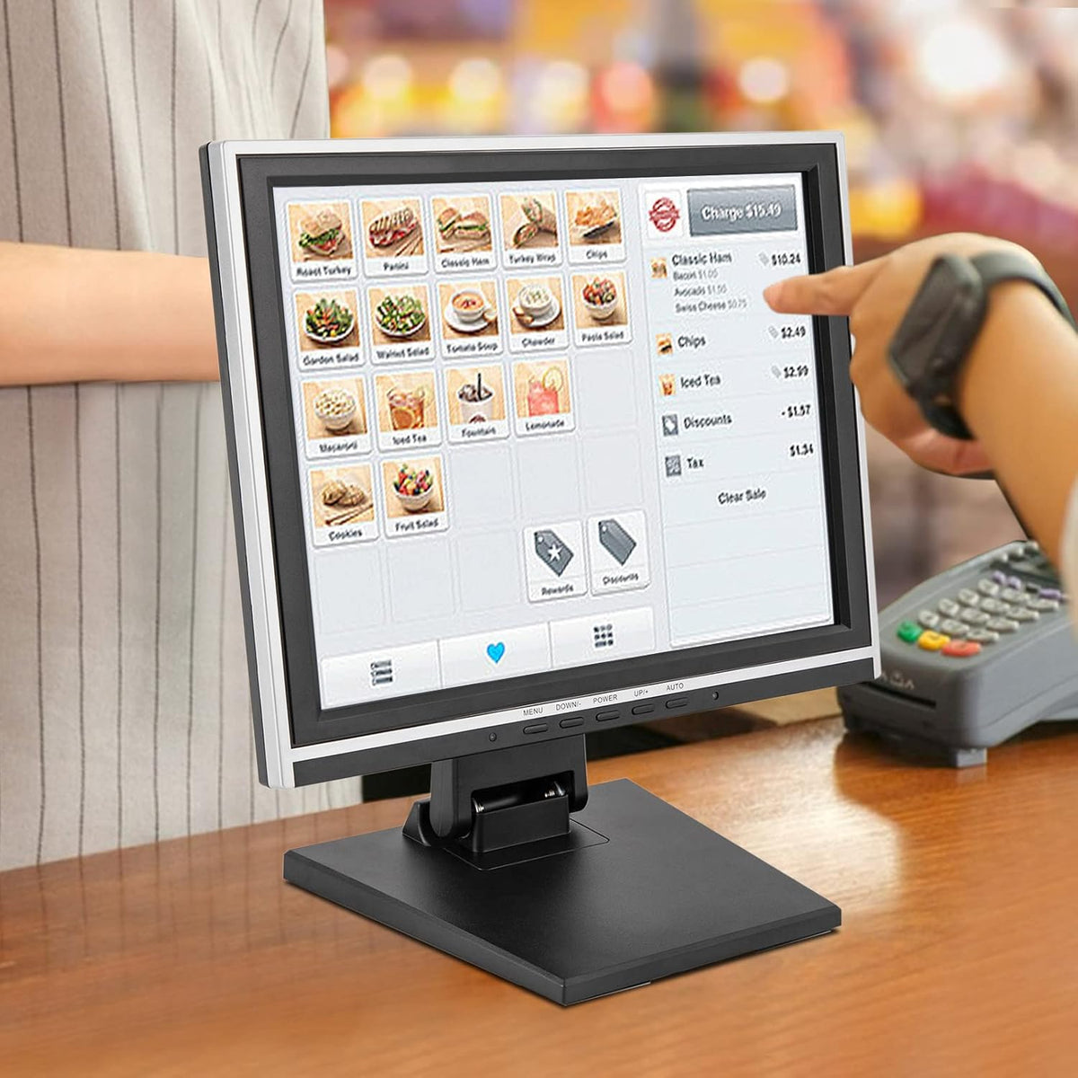 15" LCD Touch Screen Monitor with Adjustable Multi-Touch USB Interface M94404