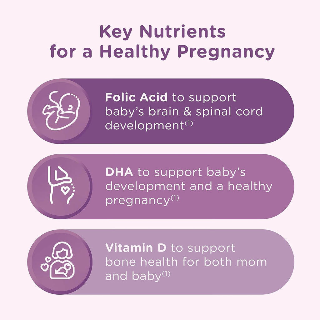 Prenatal Multivitamin Gummies with DHA and Folic Acid, Mixed Berry and Orange Flavors - 60 Count H208425