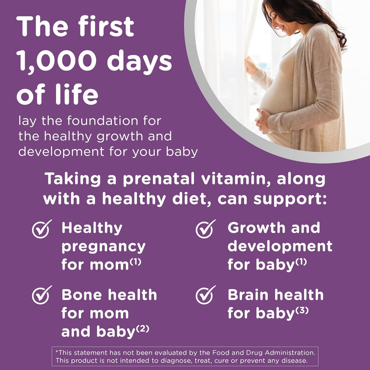 Prenatal Multivitamin Gummies with DHA and Folic Acid, Mixed Berry and Orange Flavors - 60 Count H208425