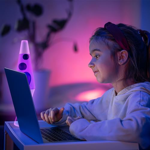 Black and Purple Liquid Motion Lava Night Light 14.5" S799660