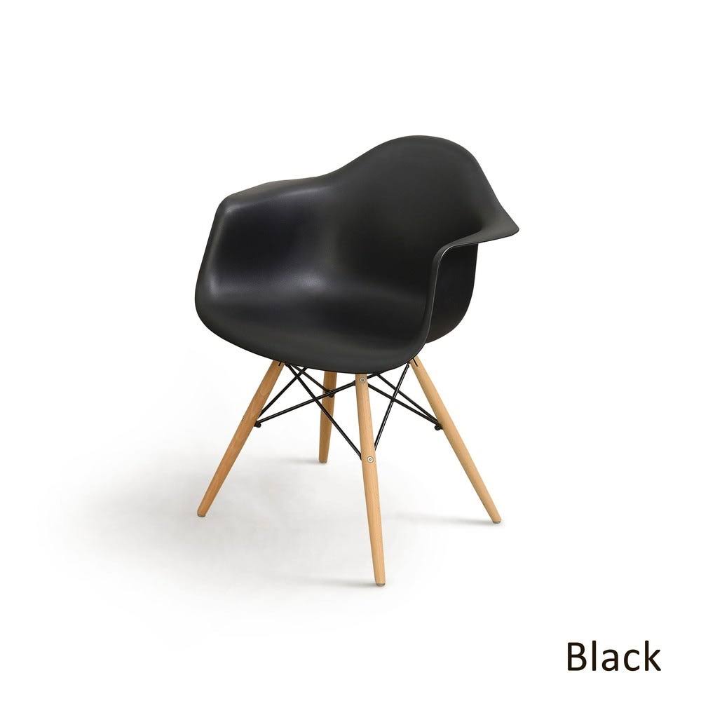 Modern Plastic Dining Chairs Set of 2 Dark Brown B713