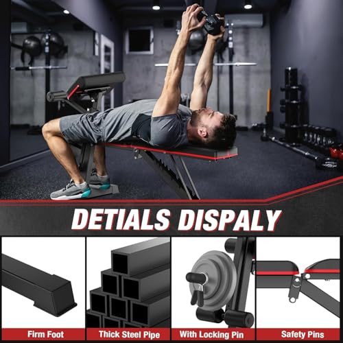 800 LB Adjustable Incline Decline Weight Bench B91043