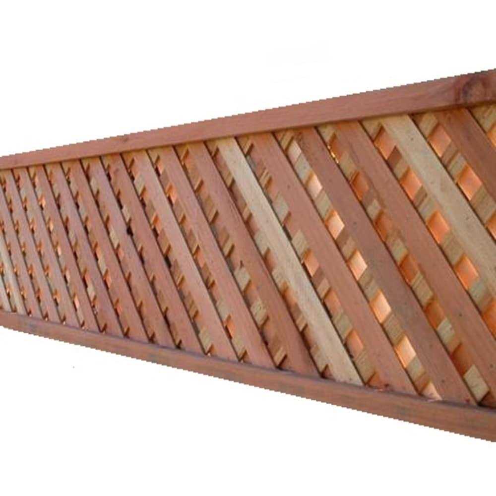 2-1/4-in x 16-1/2-in x 8-ft Natural Redwood Wood Privacy Lattice Z928963