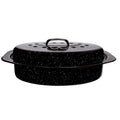 Extra Large 20 lb Capacity Granite Oven Roaster Pan With Lid E977