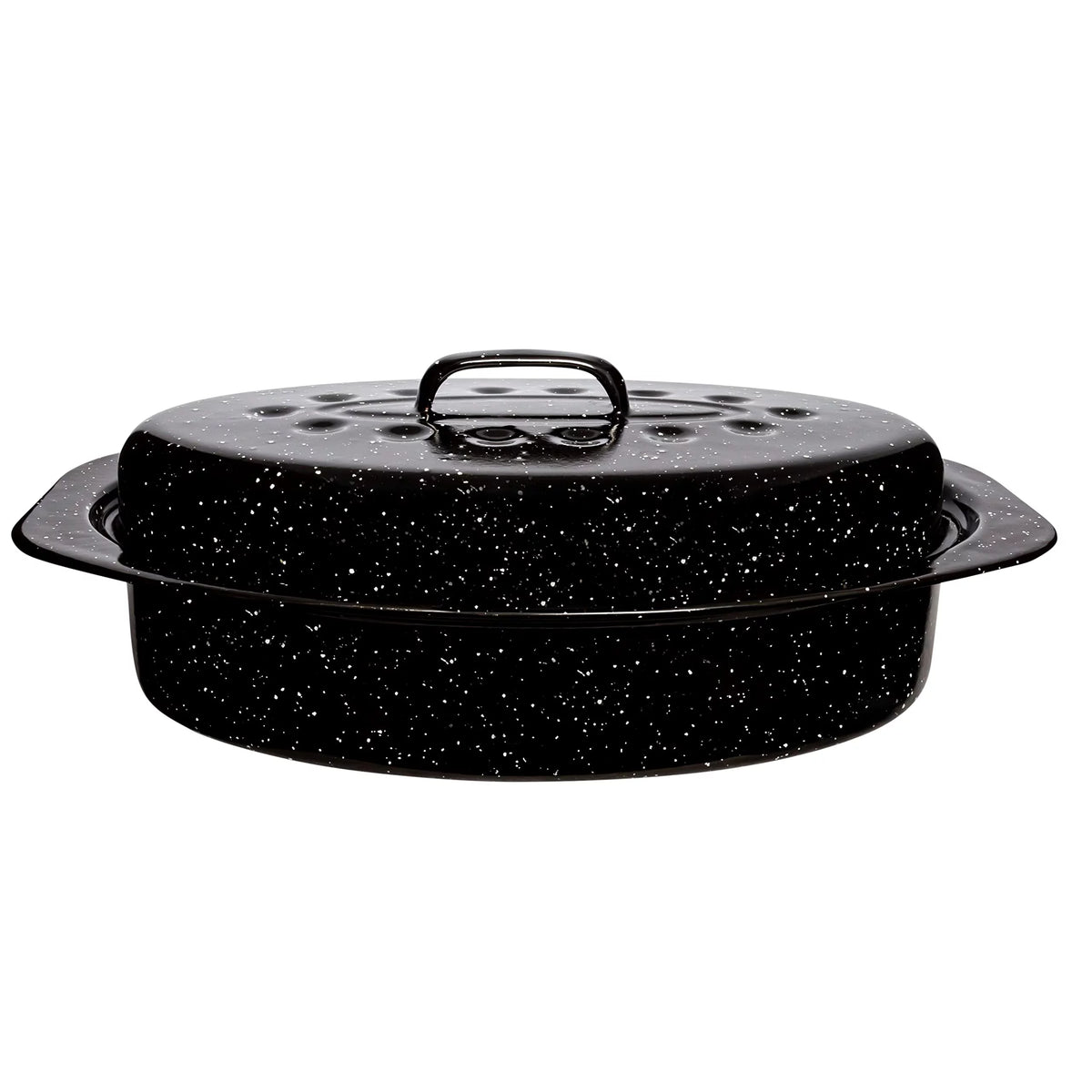 Extra Large 20 lb Capacity Granite Oven Roaster Pan With Lid E977