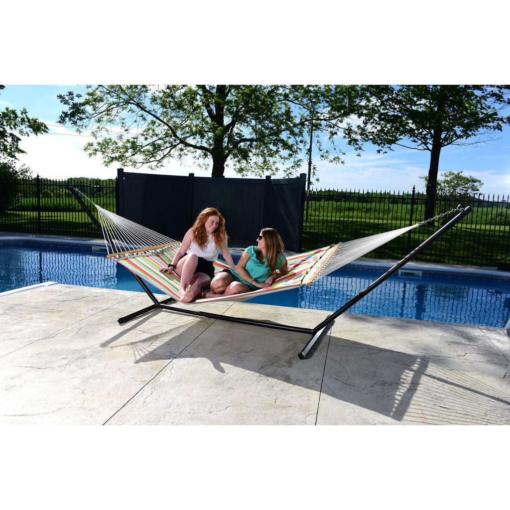 Quilted Fabric Double Hammock I61381