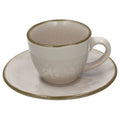 6 Coffee Cup & Saucer Ceramic Beige N4056