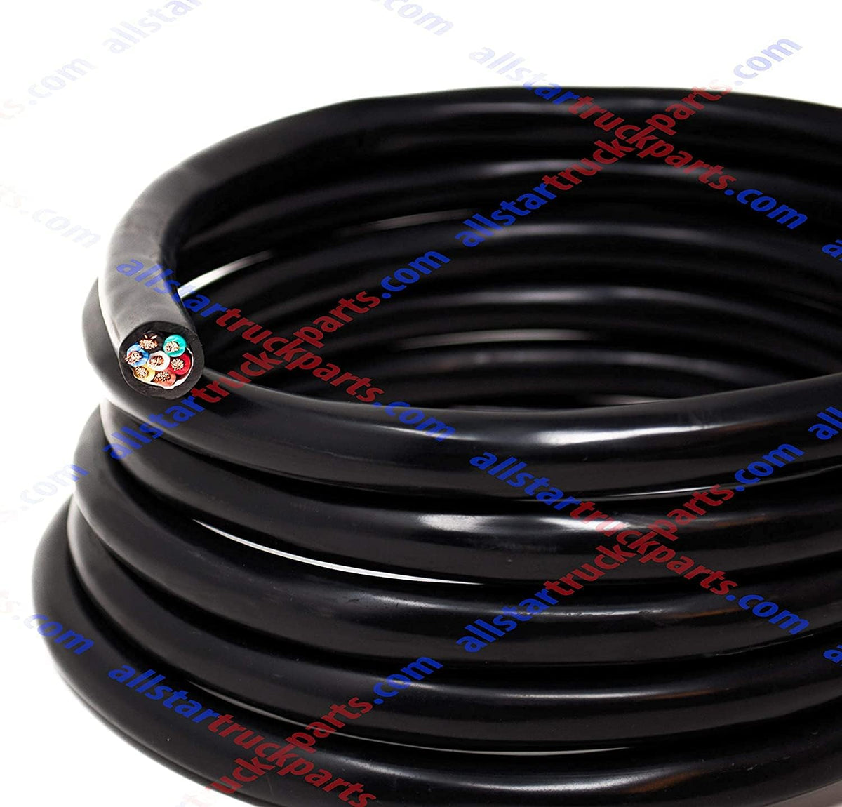 Heavy Duty 14 Gauge 7 Way Conductor Wire RV Trailer Cable Cord Insulated Copper (50 FT ROLL) T185316