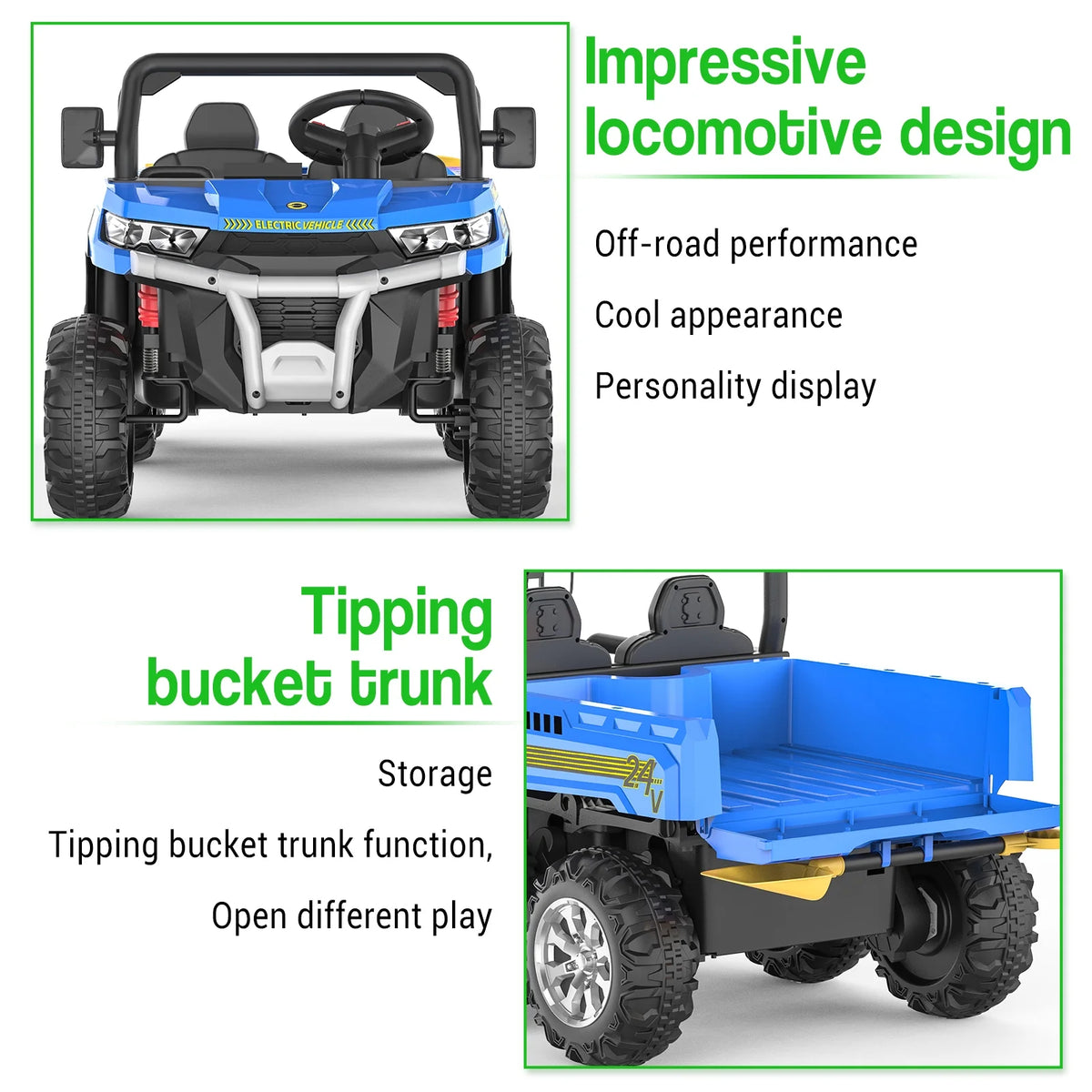 24V 6 Wheeler Ride On Dump Truck with Remote Control F573