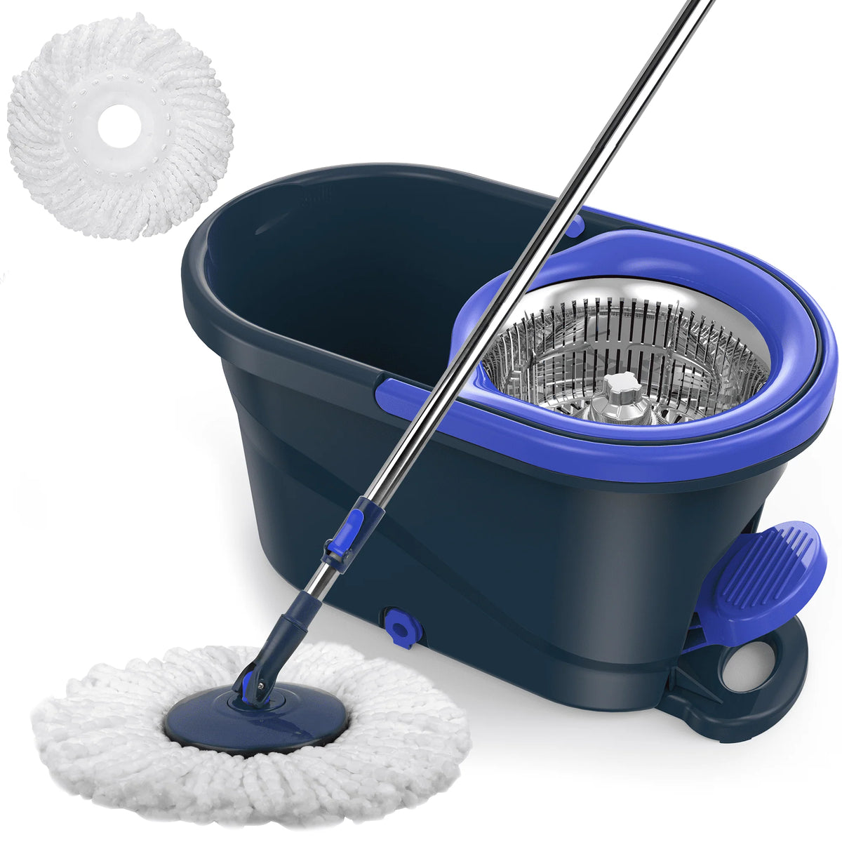 Green Spin Mop and Bucket with Wringer Set I6991