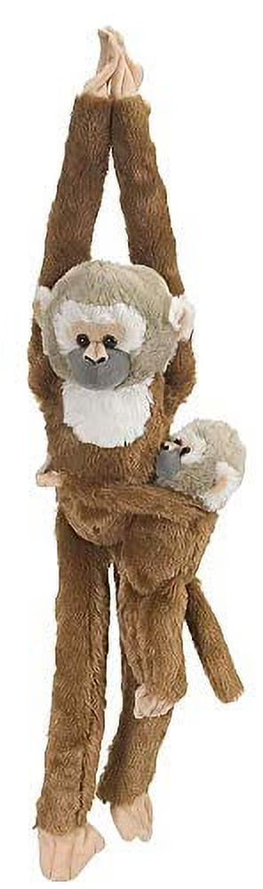 Squirrel Monkey w/baby Plush Stuffed Animal, Hanging 20 Inches Z9134