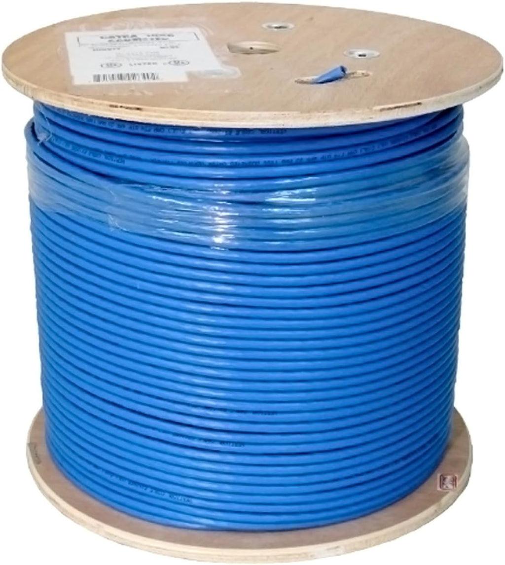 Blue Cat6A 1000ft Bulk Ethernet Cable R4739