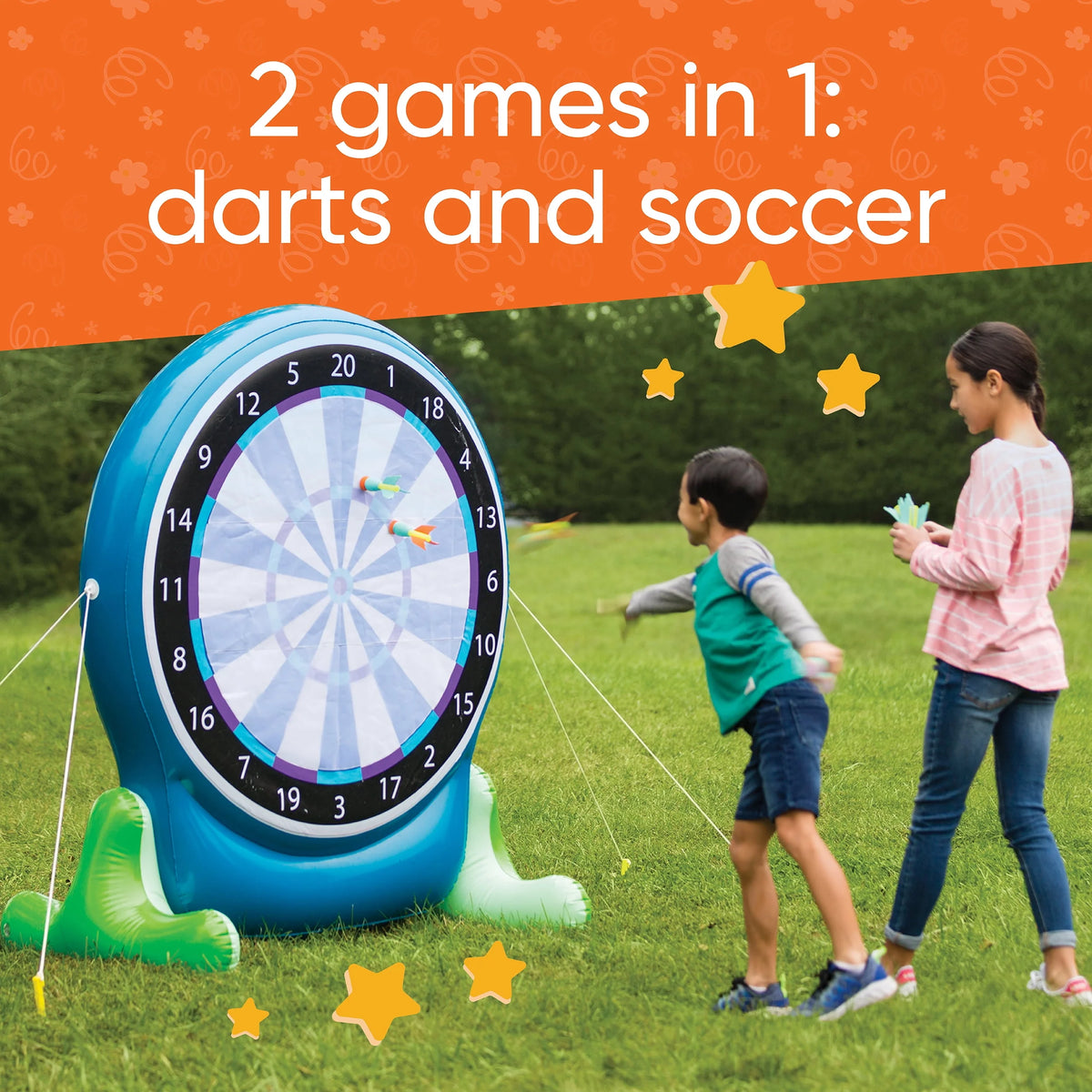 57-Inch Inflatable 2-in-1 Darts and Soccer Game B15279