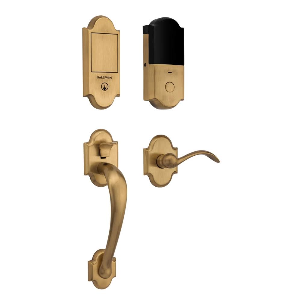 Satin Brass and Brown Dummy Handleset N916398