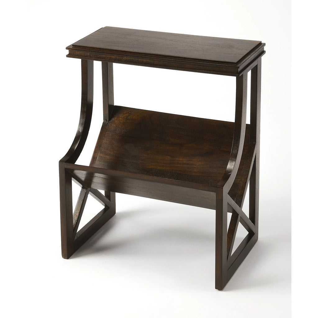 Wood Book Table in Dark Brown D640