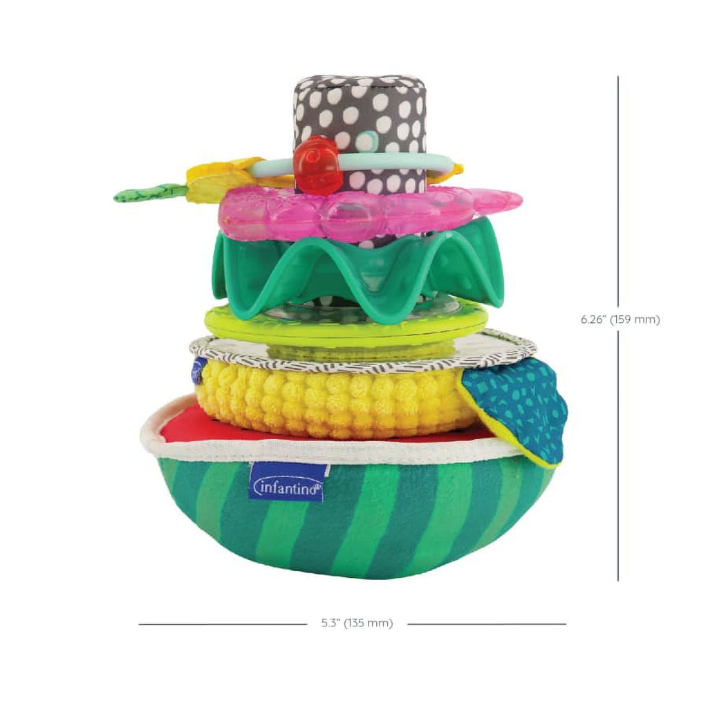 Multicolor Fruit-Shaped Sensory Stacking Rings Toy L8185