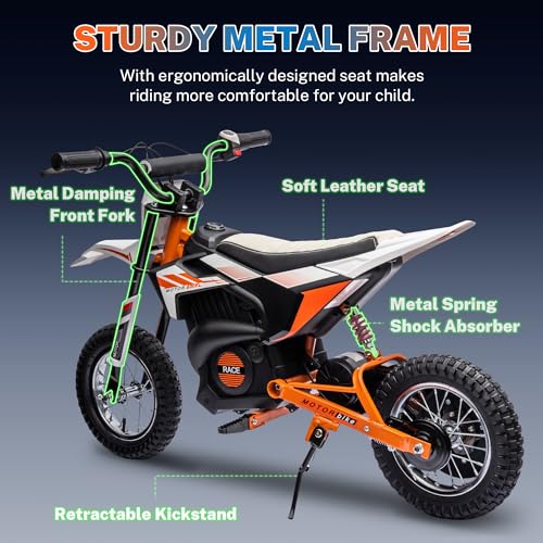 24V 250W Kids Electric Dirt Bike with Air-Filled Tires F3632