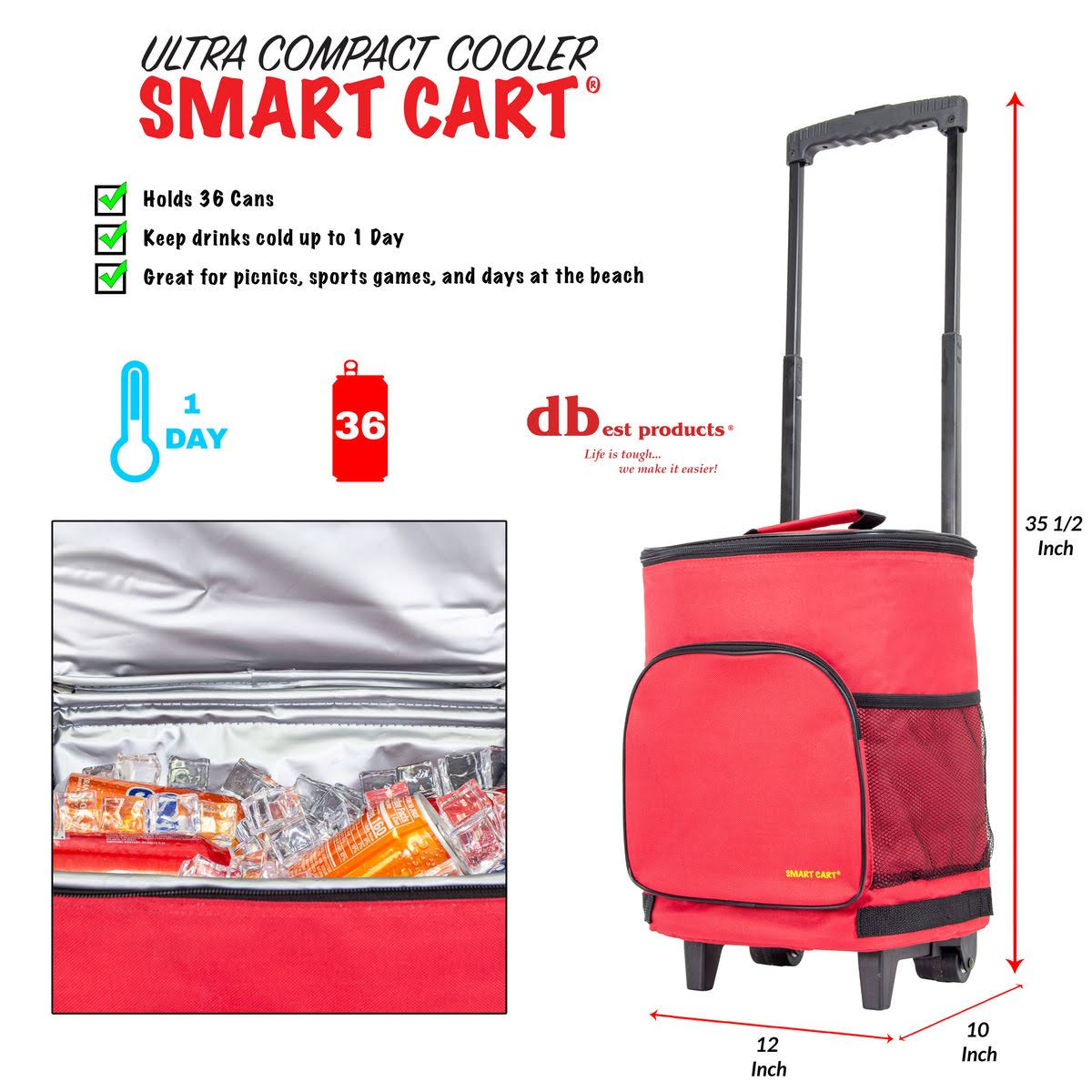 Red Ultra Compact Cooler Cart E720