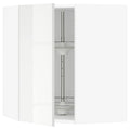 White Corner Wall Cabinet with Carousel, 26x15x30 F80254