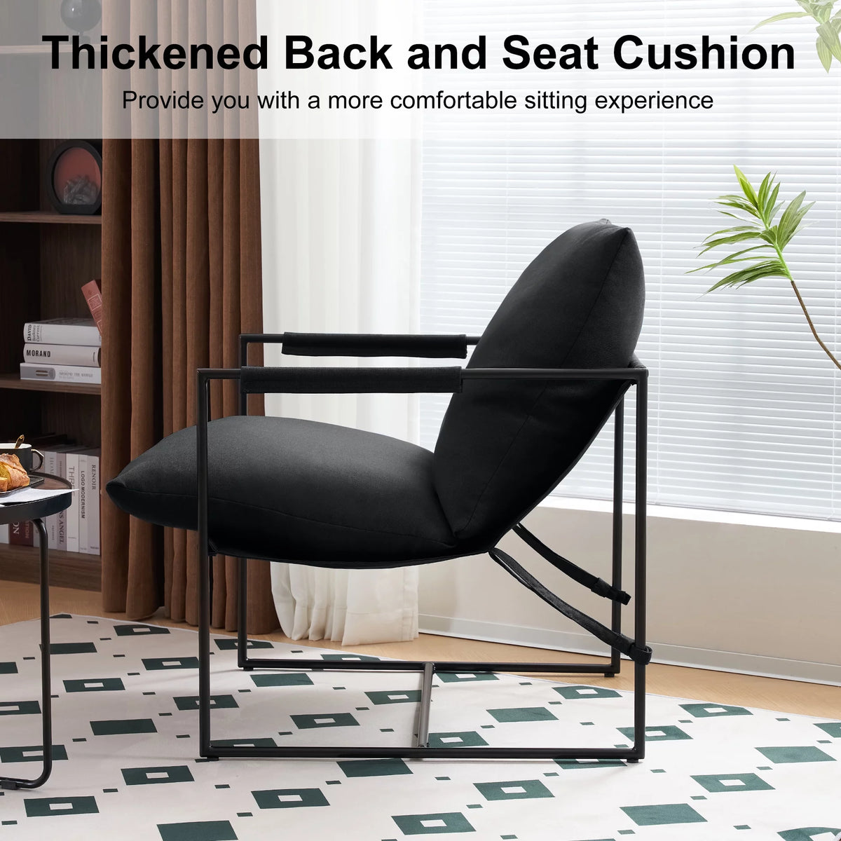 Black Sling Accent Chair Set of 2 G508