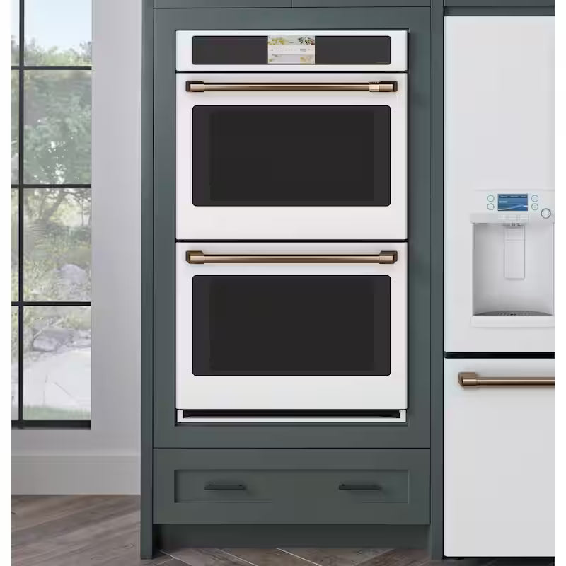 30 in. Smart Double Electric Wall Oven with Convection Self-Cleaning in Matte White X641