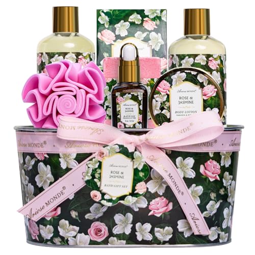 Bath Spa Gift Set with Body Lotion, Shower Gel, Bubble Bath, Body Scrub, Bath Salt, Bath Bomb S9028