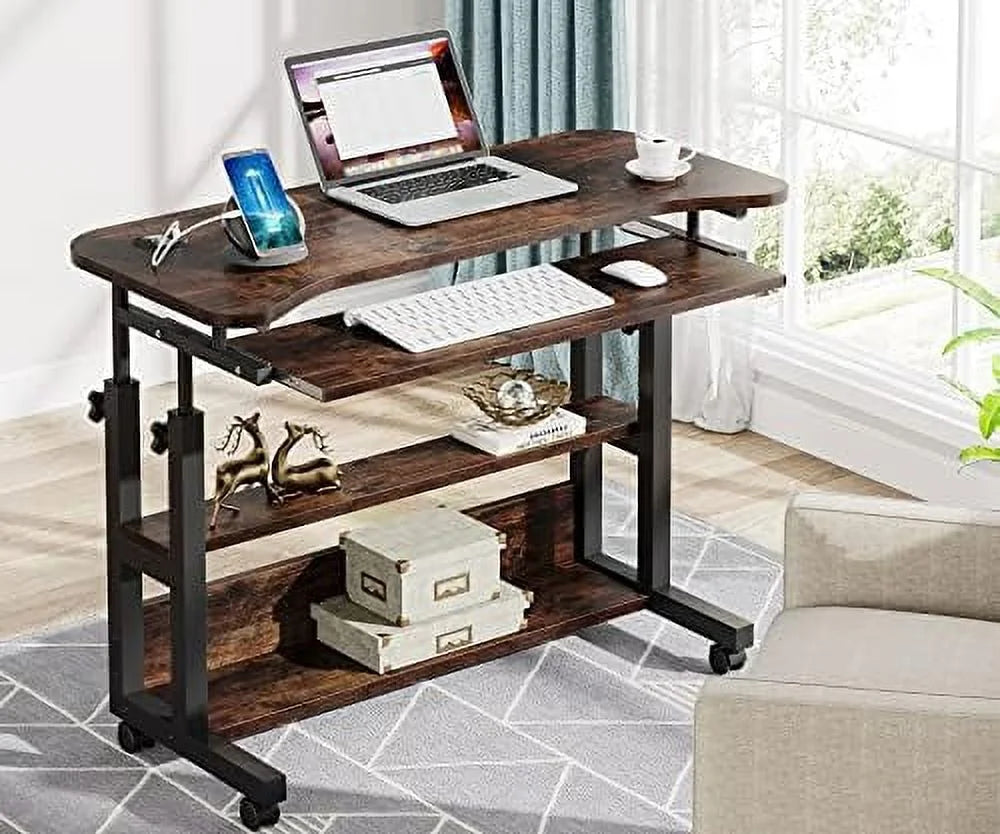 Portable Height Adjustable Desk with Power Outlets N73793