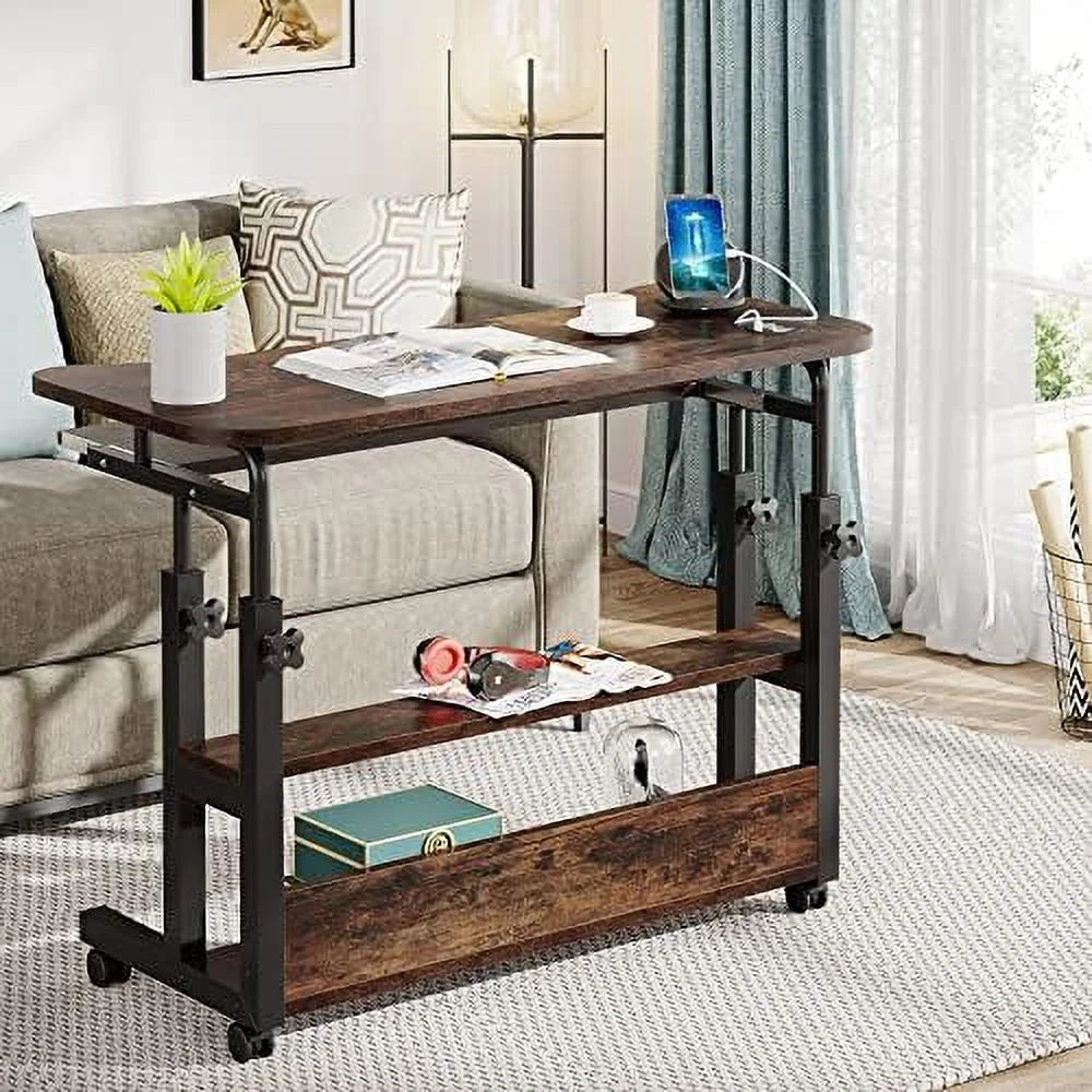 Portable Height Adjustable Desk with Power Outlets N73793