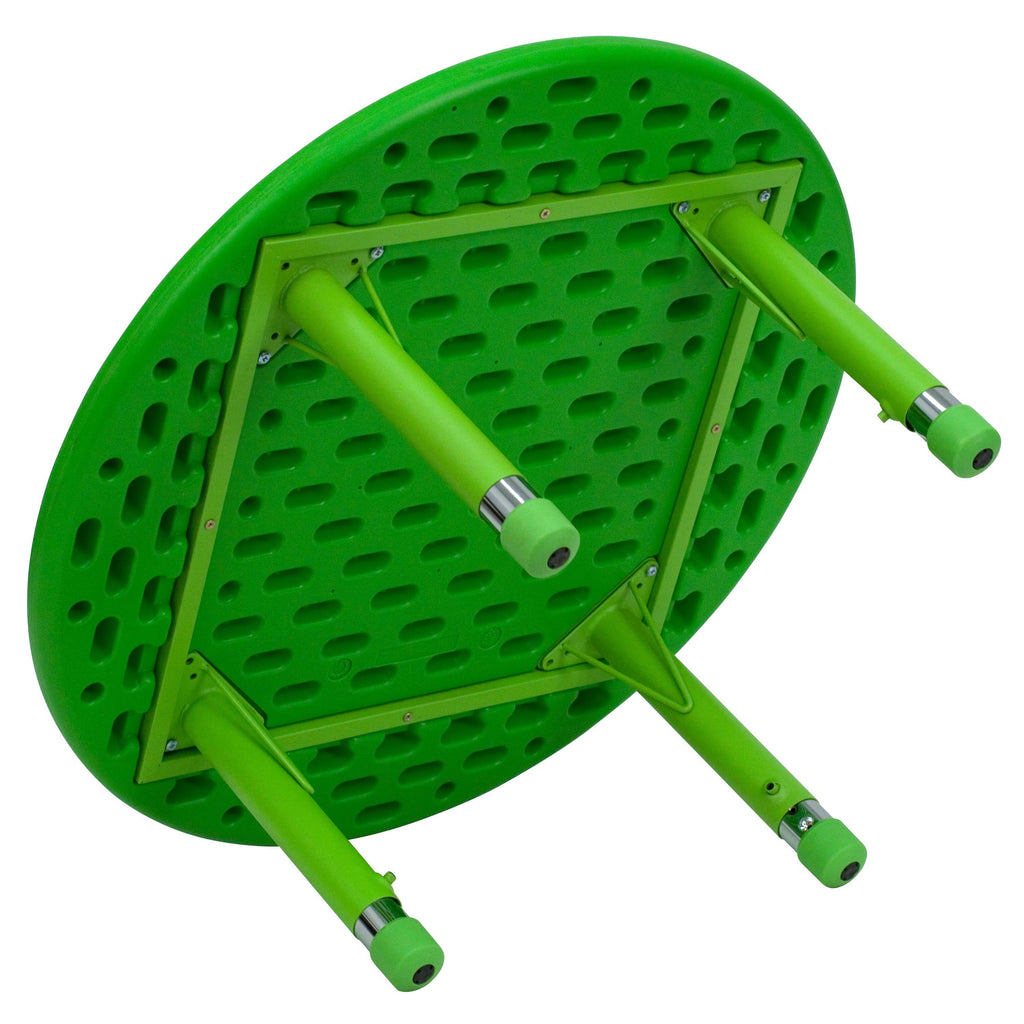 33x22 Round Natural Plastic Height Adjustable Activity Table K945