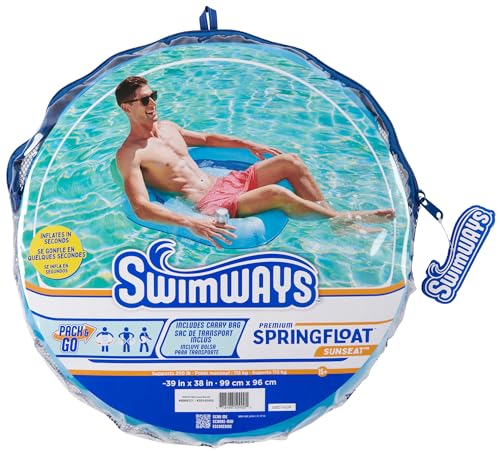 Inflatable Pool Float Chair Sky Blue V796